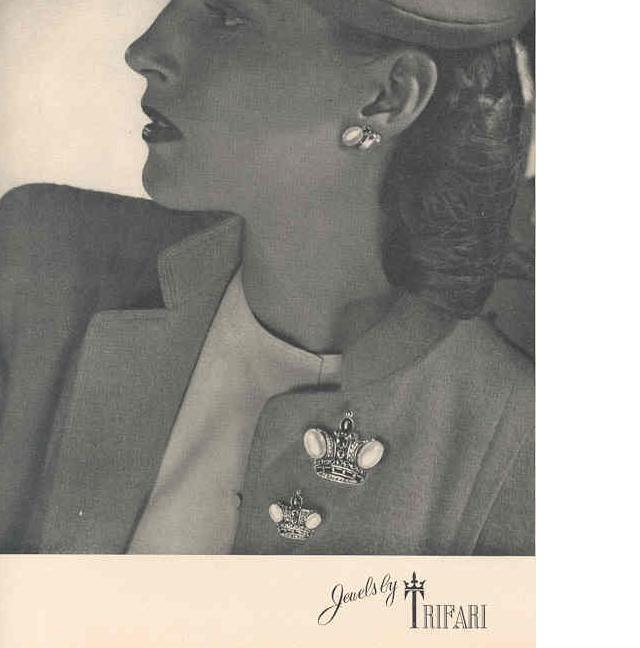 1944 Trifari Crown 2024 Brooch